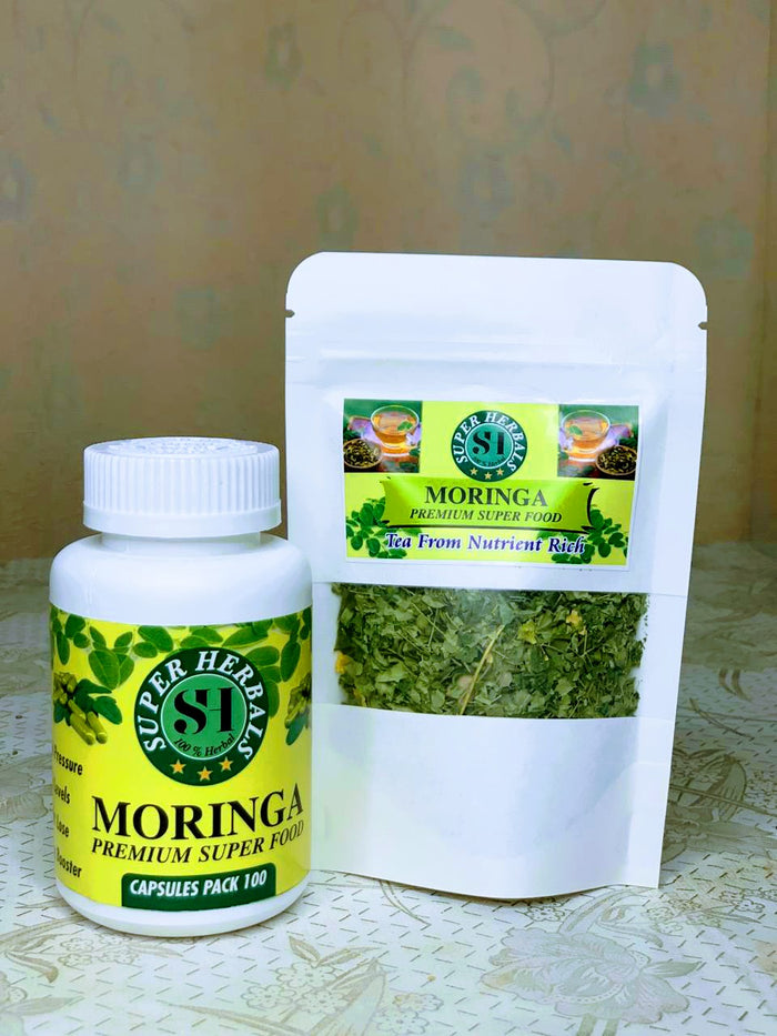Moringa capsules Pack 100 capsules (500MG) Moringa tea free