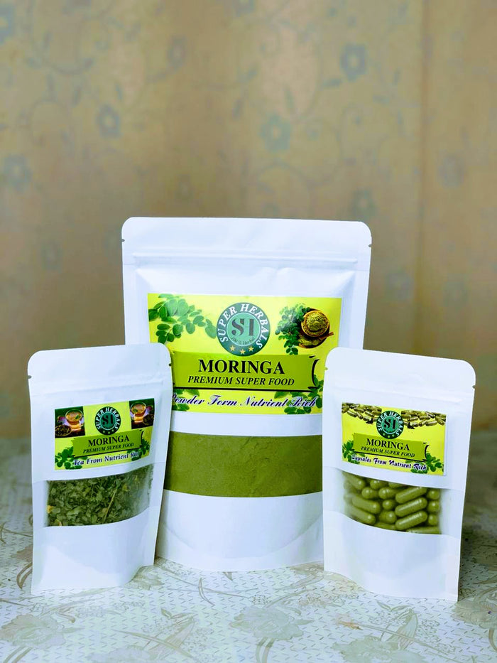 Moringa Leaf Powder(200 Gram)  Moringa capsules (25)500 Mg free or Moringa Tea Free